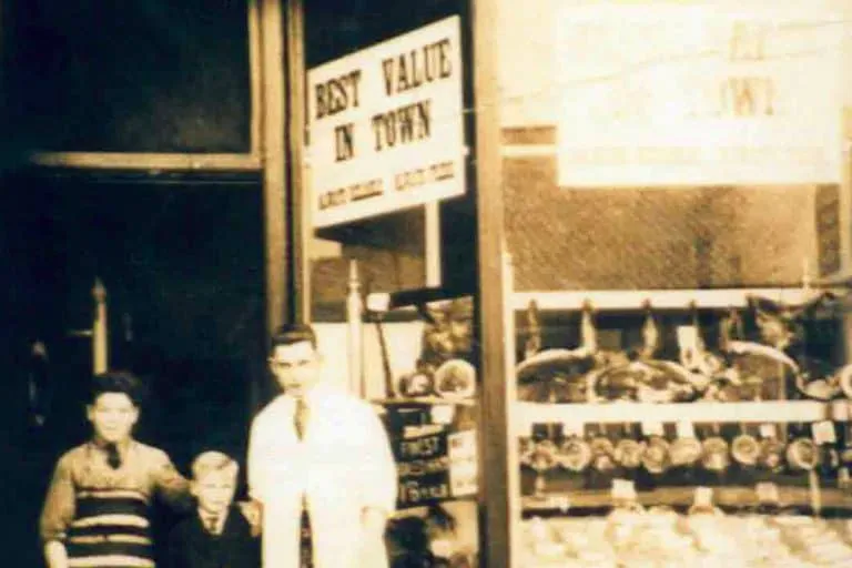 The Lochore butcher shop, circa 1920